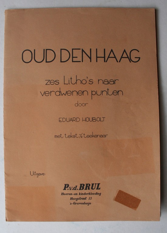Eduard Houbolt, Vijf (van de 6) litho's naar verdwenen punten oud Den Haag. kopen? Bied vanaf 24!