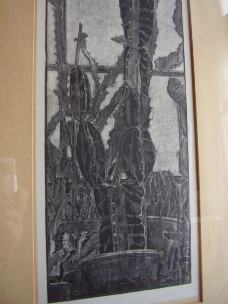 Anna Egter van Wissekerke: lithografie, cactussen voor een raam - 1915 kopen? Bied vanaf 45!