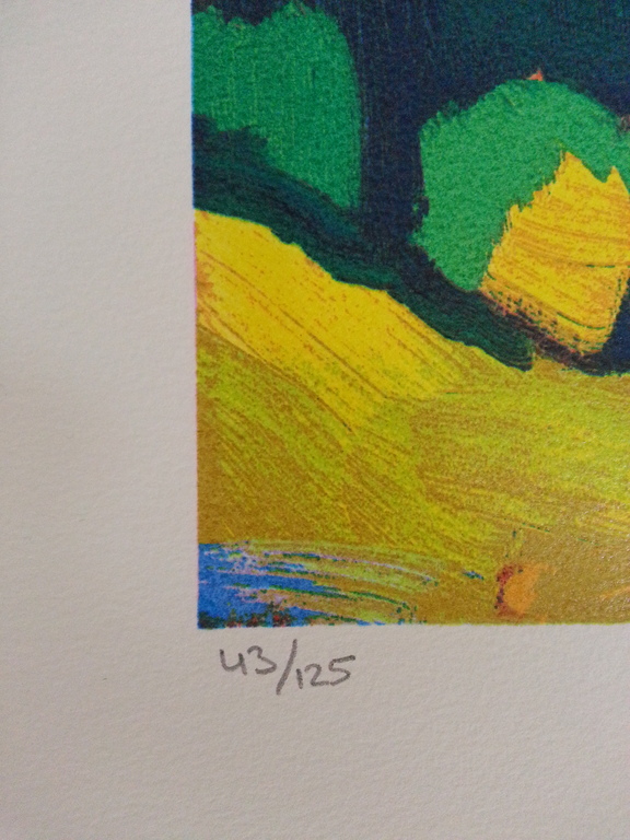 Jentsje Popma, zeefdruk op papier, Titel; kopen? Bied vanaf 75!