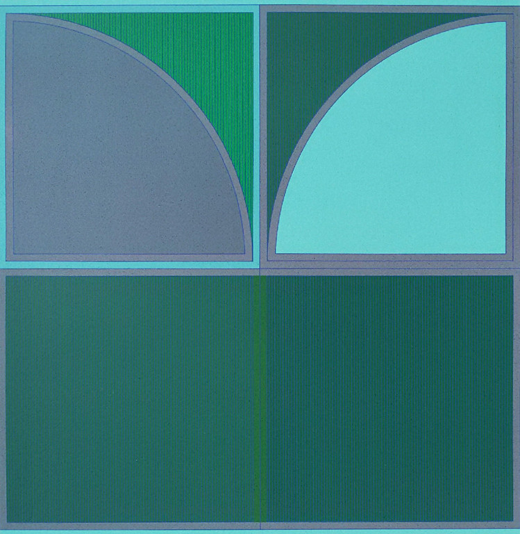 Gordon House - Geometrische compositie, zeefdruk verkocht voor € 50!