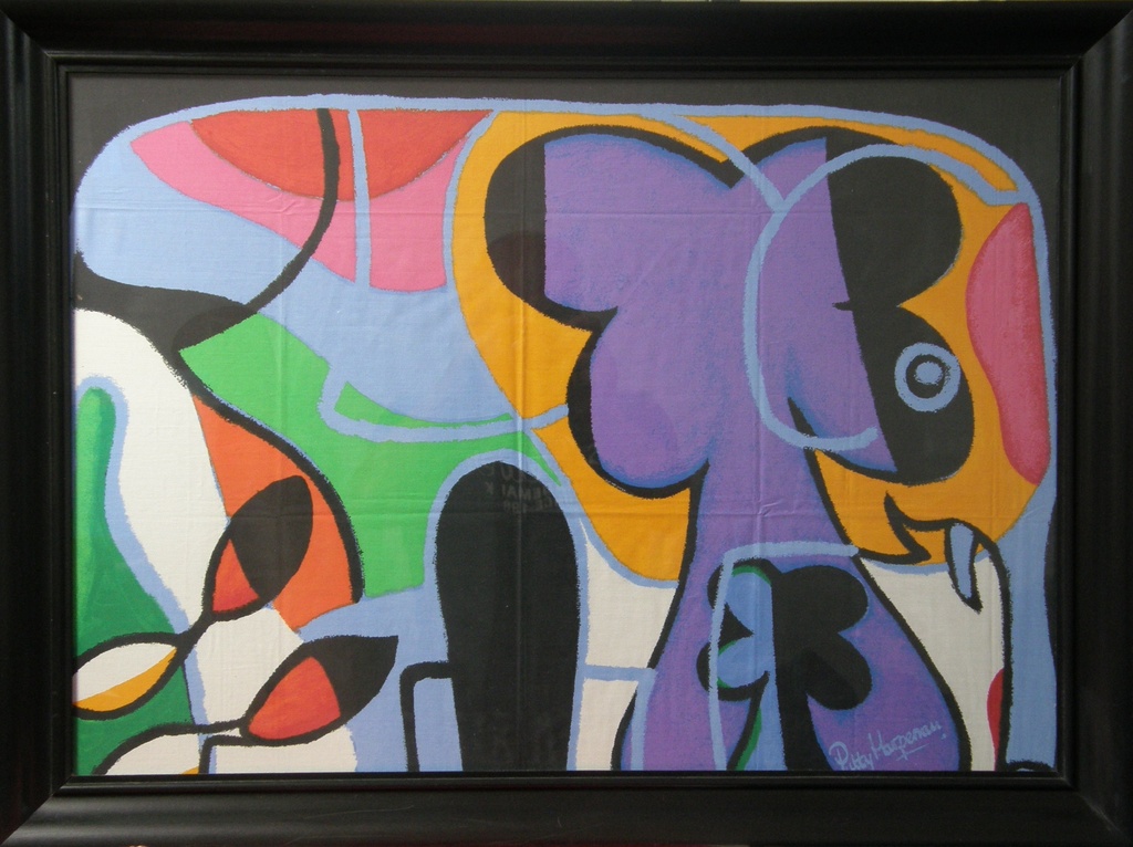 Patty Harpenau: Zeefdruk op linnen, gesigneerd in de druk kopen? Bied vanaf 45!