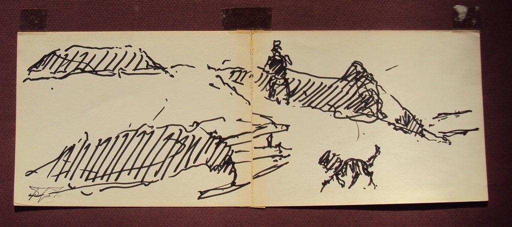 Douwe van der Zweep, landschapje, pentekening kopen? Bied vanaf 15!