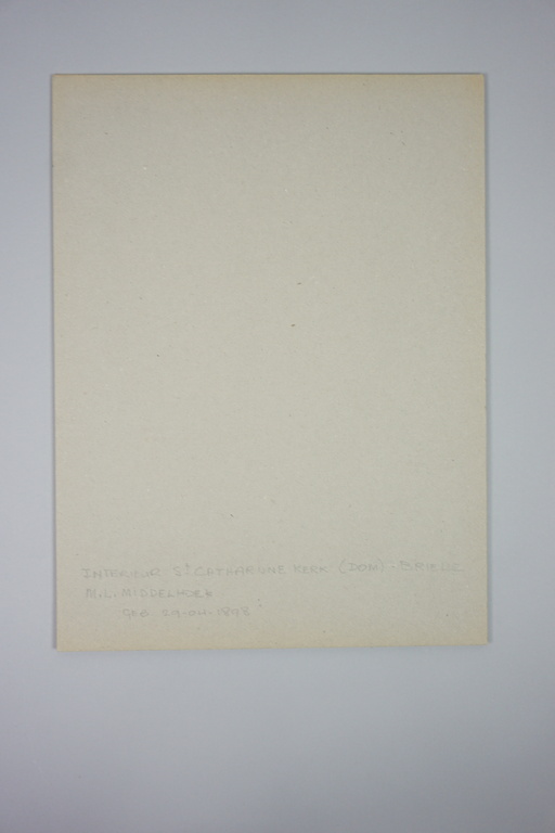 M.L. Middelhoek - gemengde techniek - interieur St. Catharijne Kerk te Brielle kopen? Bied vanaf 20!