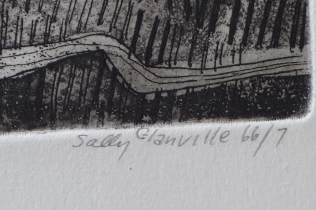 Sally Glanville, ets aquatint, Amerika/Utrecht. kopen? Bied vanaf 10!