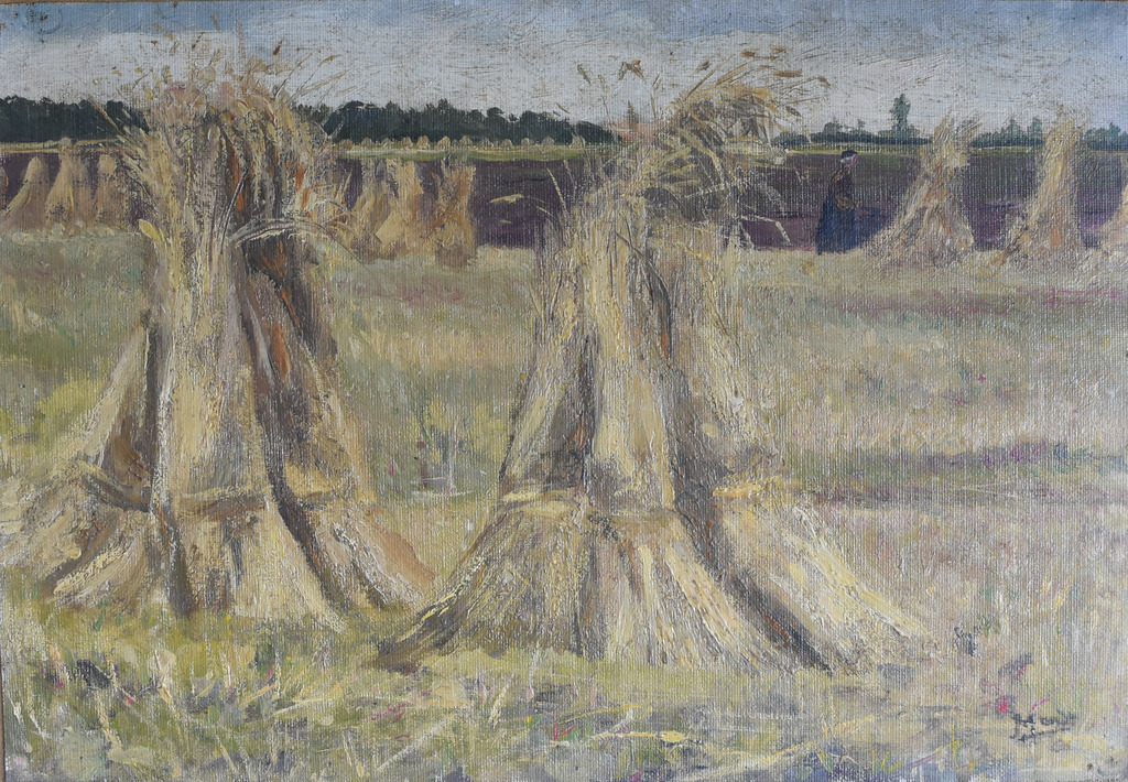 Johannes Abraham Mondt - Johannes Abraham Mondt # KORENSCHOVEN # , olieverf op doek, ca. 1910, gesigneerd kopen? Bied vanaf 225!