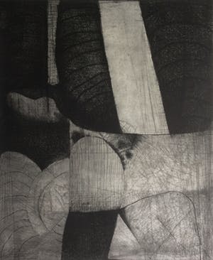 Guillaume Le Roy - Guillaume Le Roy: grote ets, Compositie 3, 1967. kopen? Bied vanaf 10!