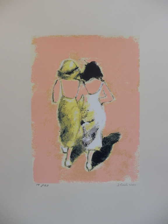 JOSE van GOOL   Zeefdruk VRIENDINNEN  Handgesigneerd kopen? Bied vanaf 35!