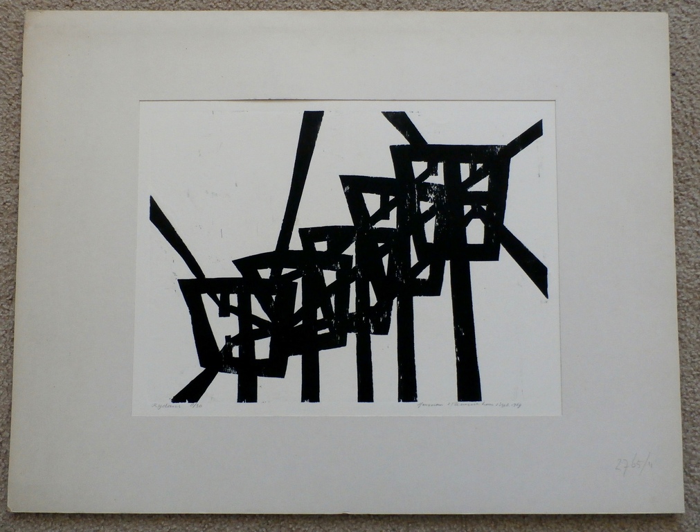 Herman Stammeshaus - houtsnede: Rijdans - 1964 kopen? Bied vanaf 45!