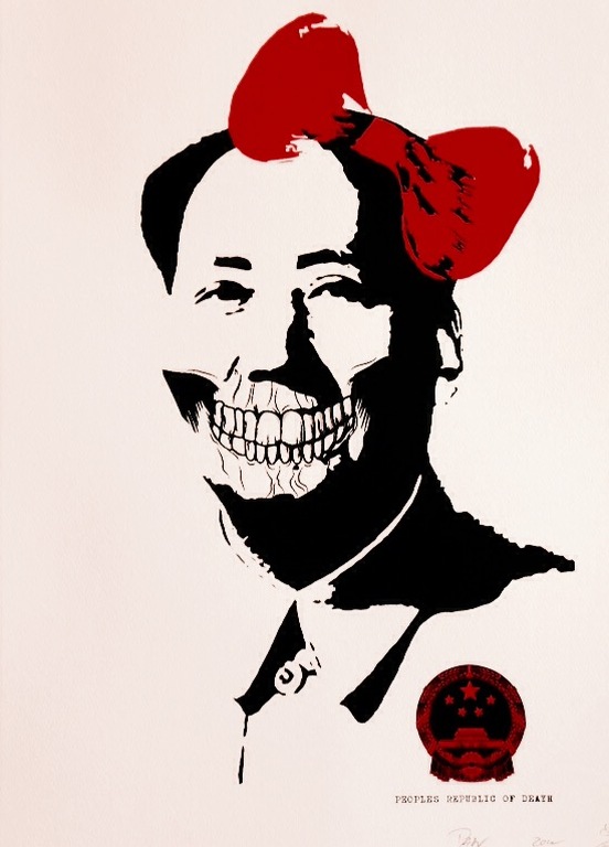 Mao Smile - gelimiteerde graffiti street art print van Death NYC Handgesigneerd  kopen? Bied vanaf 1!