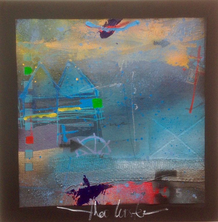 Theo koster, gemengde techniek, blue sky verkocht voor € 220!