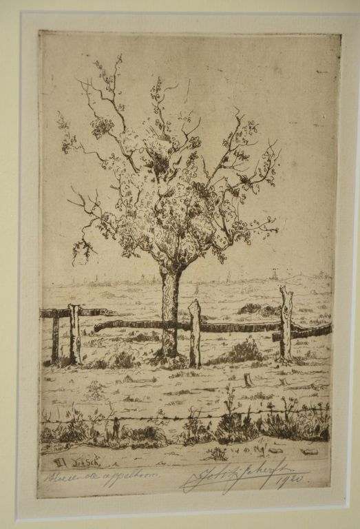 Johan Scherft: Ets. Bloeiende Appelboom kopen? Bied vanaf 35!