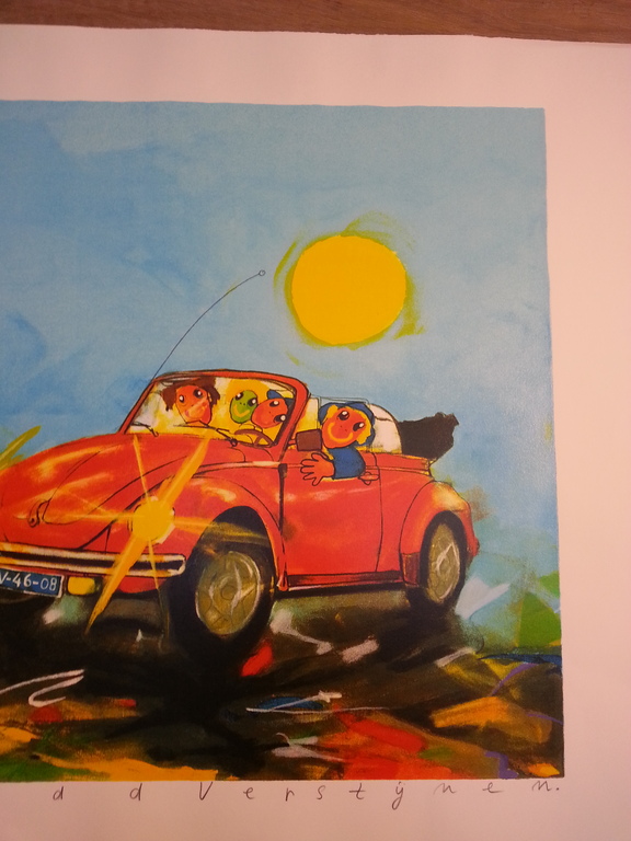 Ad Verstijnen, zeefdruk , Kever Cabrio kopen? Bied vanaf 30!