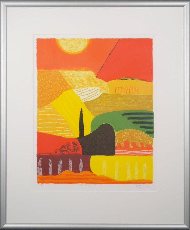 Ronald Boonacker: Zeefdruk, Toscana IV - Ingelijst verkocht voor € 45!