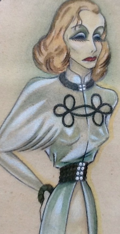 Leni Linthout, gemengde techniek, Greta Garbo, gesigneerd kopen? Bied vanaf 1!