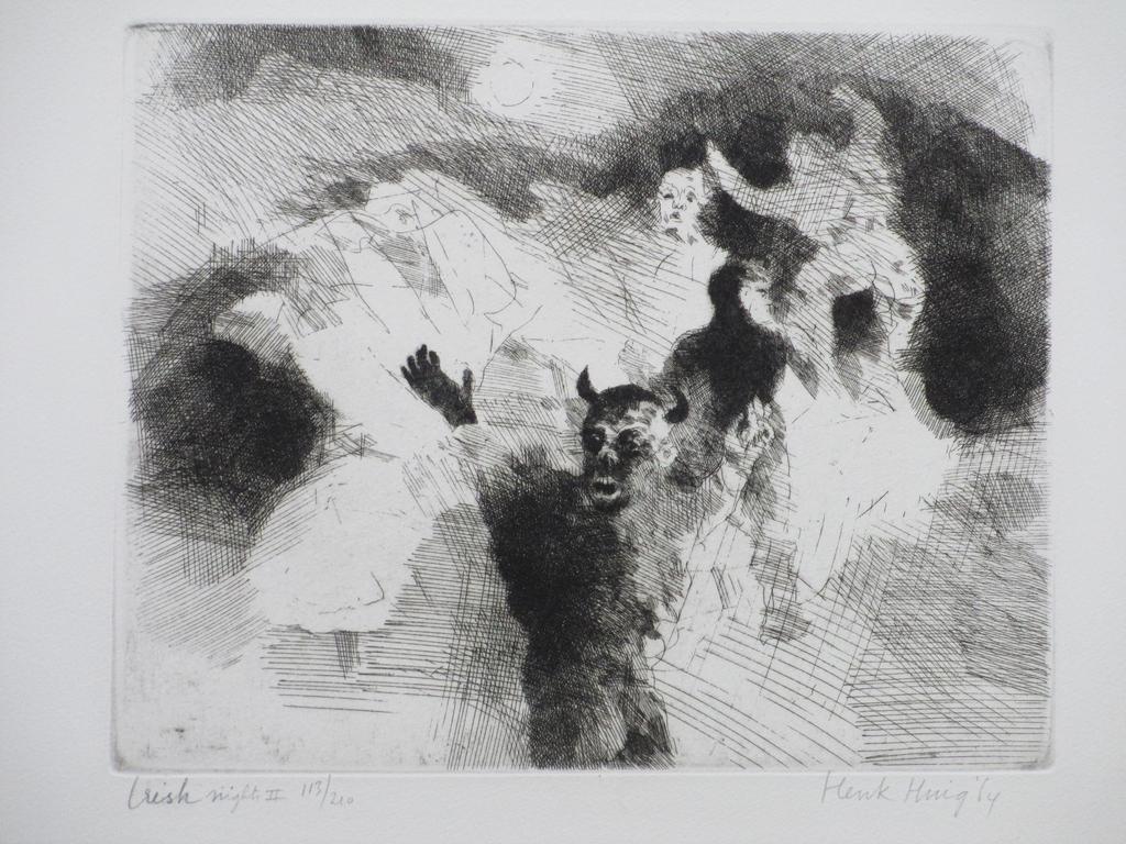 Henk Huig, Irish Nights II, Ets 1964 verkocht voor € 35!