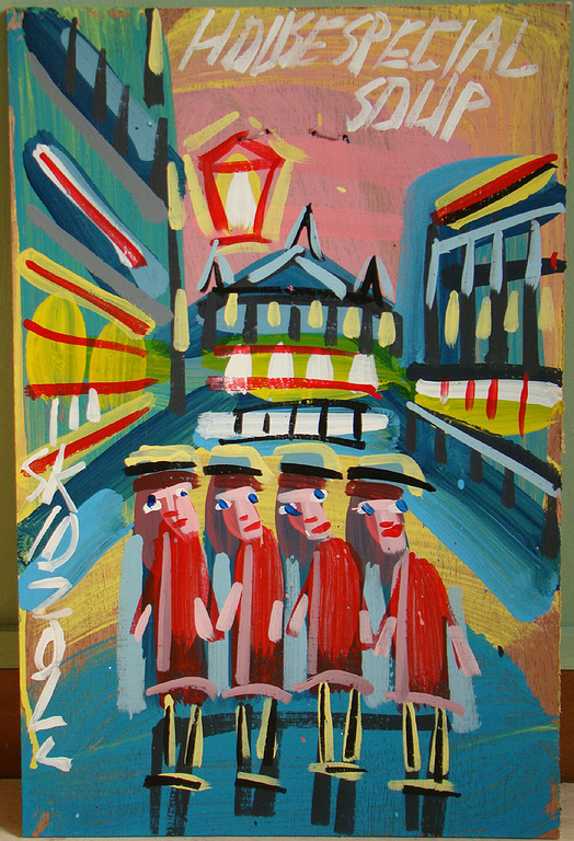 Steve Keene, schilderij ' House Special Soup ', 2012. kopen? Bied vanaf 1!