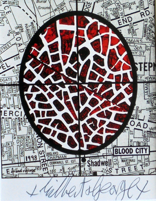 Gilbert & George - Blood City1998 - artcard - handgesigneerd kopen? Bied vanaf 39!