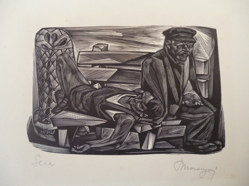 Tranquillo Marangoni - houtgravure - Sena verkocht voor € 35!