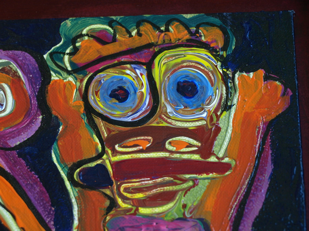 Jasper Banen (1962) : olieverf op board – Vrolijk – gesigneerd & ingelijst –2001 kopen? Bied vanaf 65!