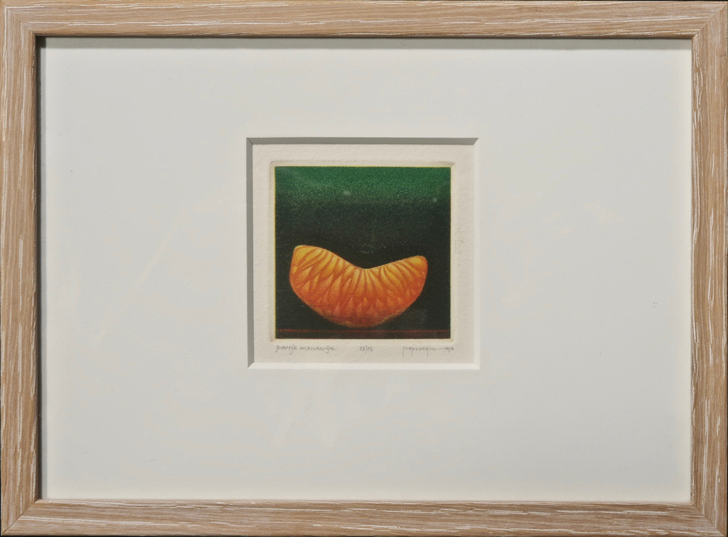 Lot met 4 werken van Joop Vegter: Mezzotint, Doorgesneden radijs.. - lijstjes kopen? Bied vanaf 60!