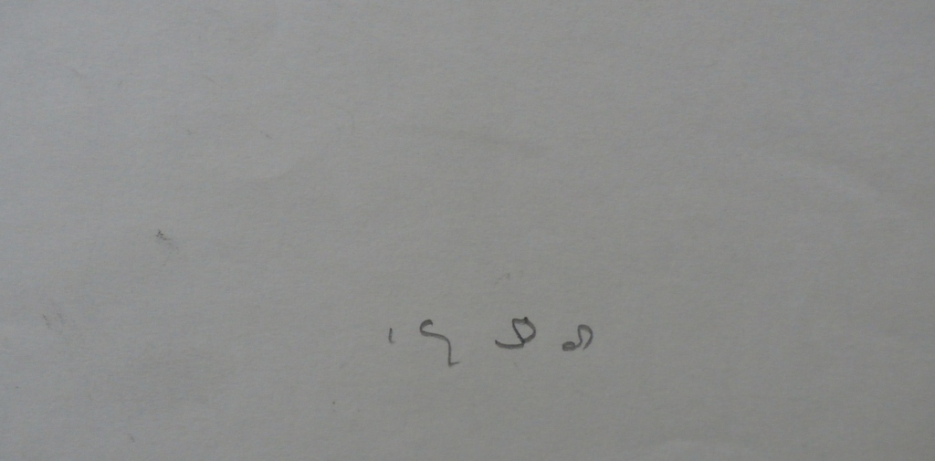Peter Schenk - krijttekening: compositie - 1988 kopen? Bied vanaf 65!