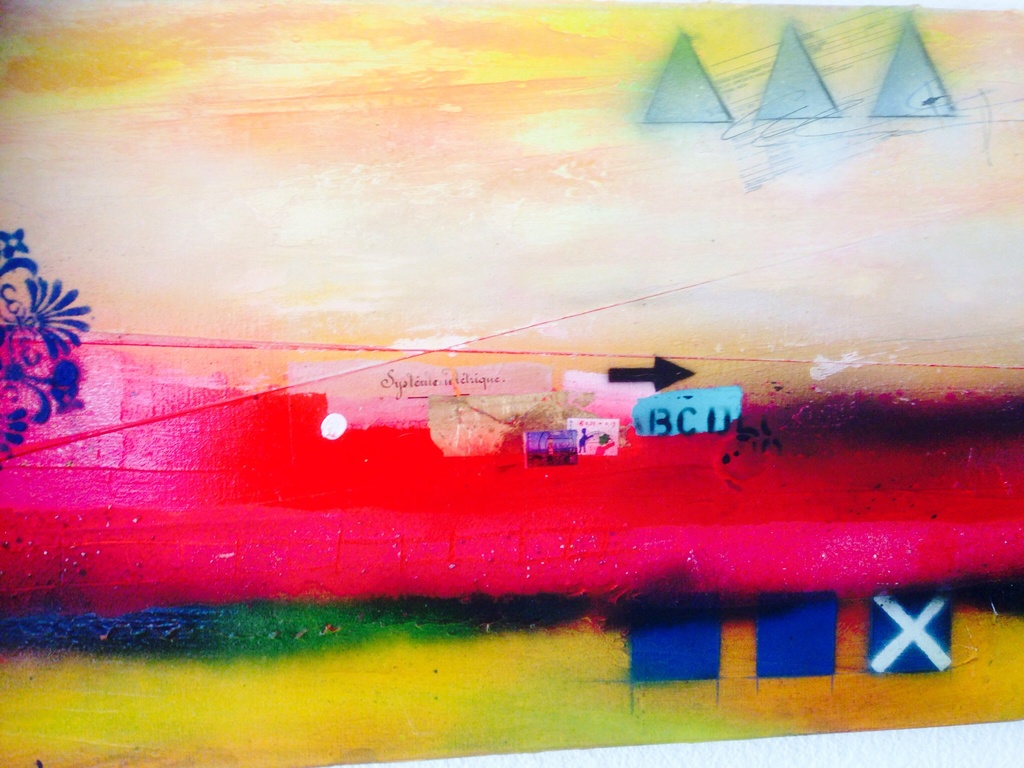 Theo koster , gemengde techniek, stairway to heaven.  kopen? Bied vanaf 300!