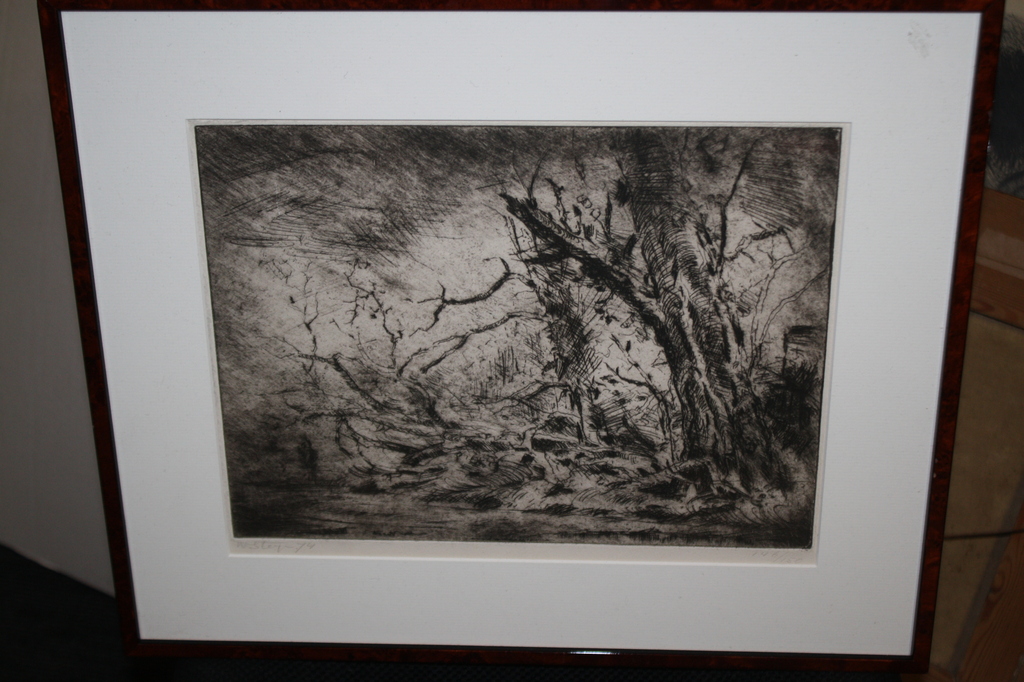 BOSLANDSCHAP  - ETS WIM STEIJN  - LEERLING KEES VERWEY verkocht voor € 270!