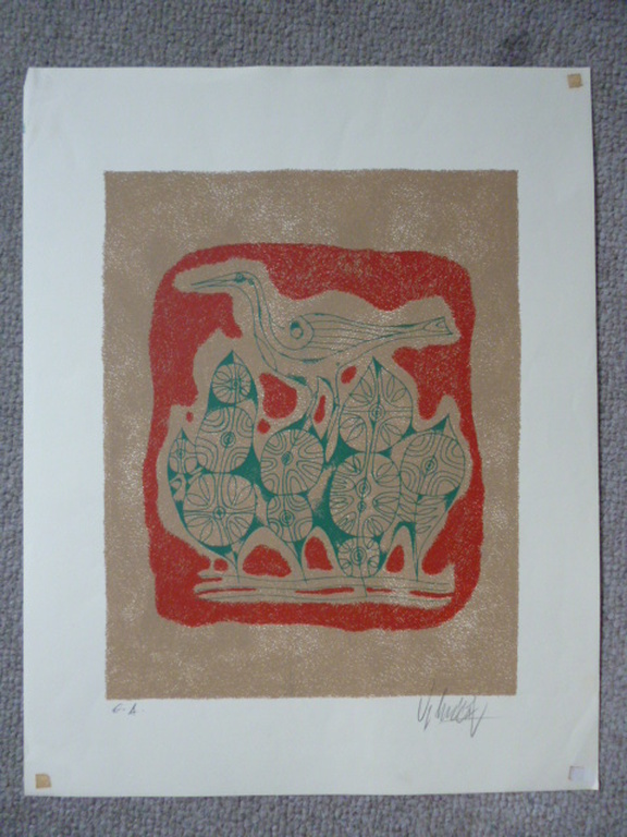 Yargo de Lucca - kleurenlitho - Vogel kopen? Bied vanaf 25!