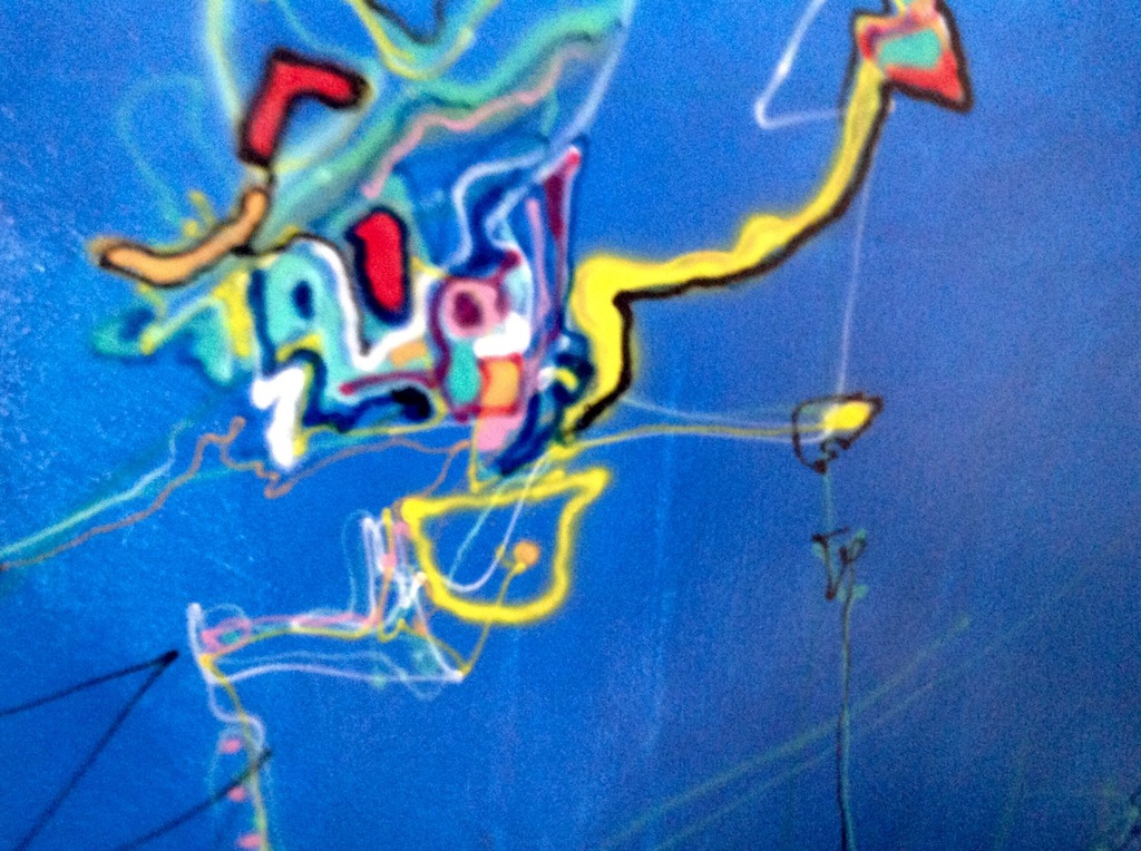 Pierre van Dijk " Blauw " Olie op linnen , Airbrush kopen? Bied vanaf 950!