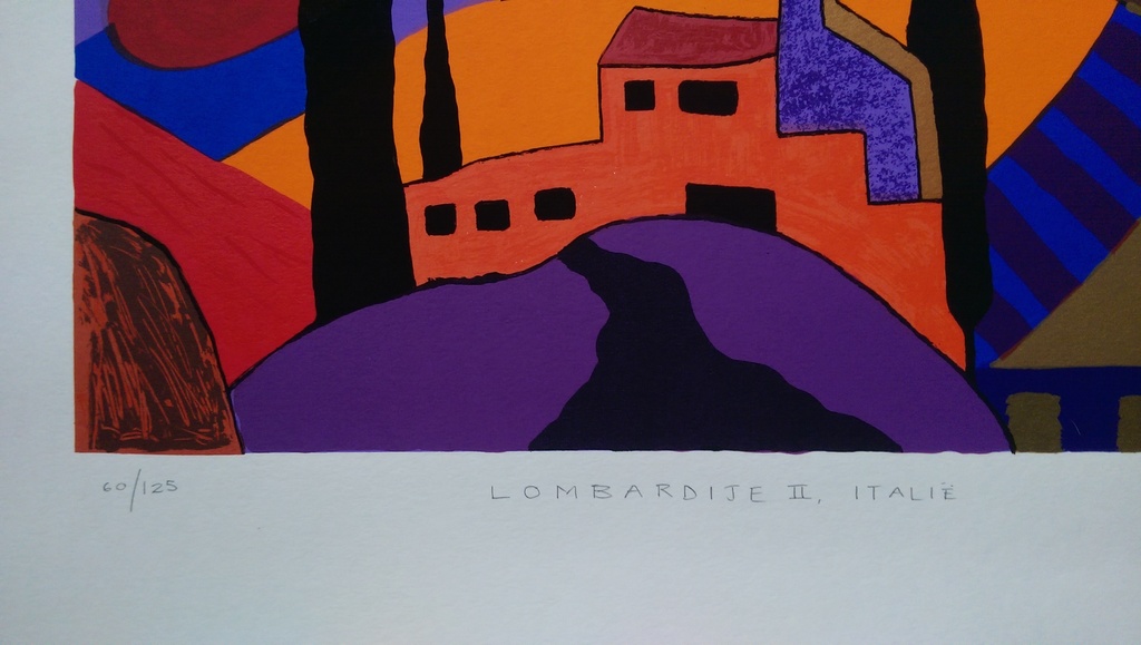 Ronald Boonacker Lombardije ll Italie gesineerde zeefdruk 125 ex kopen? Bied vanaf 75!