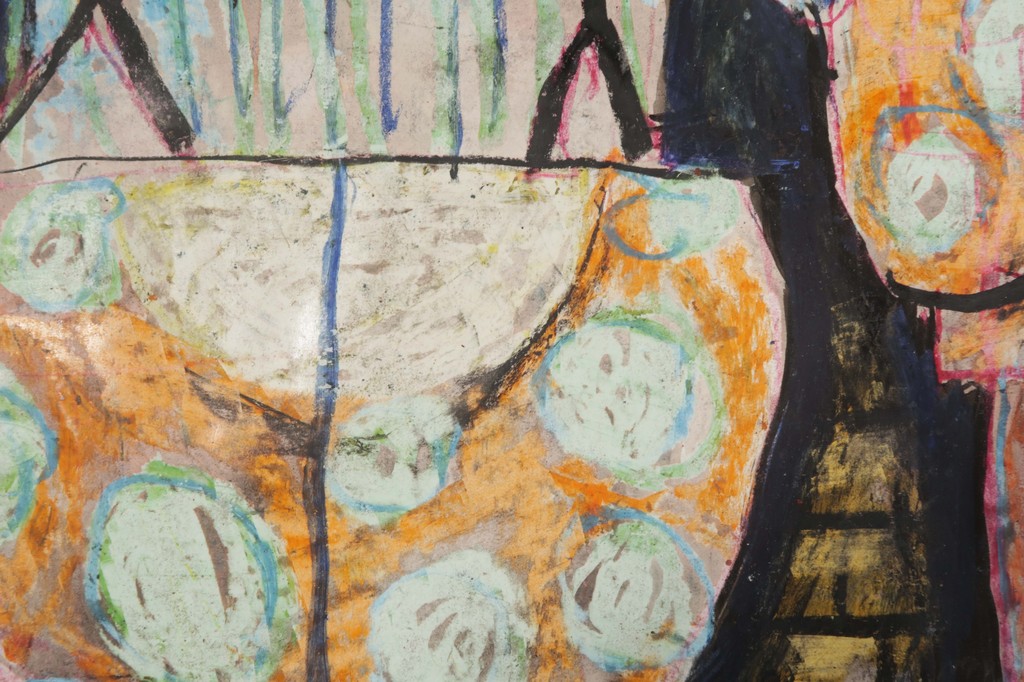 Jim Valentine: Krijttekening en ecoline, Zonder titel kopen? Bied vanaf 40!