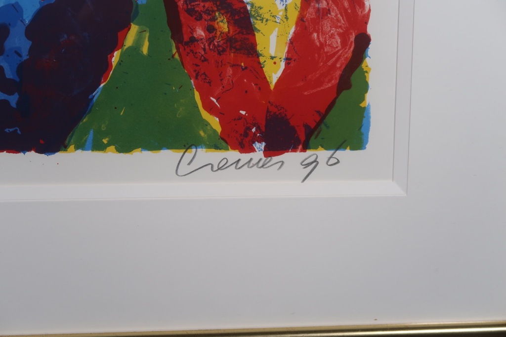 Jan Cremer: Zeefdruk, Tulips 04 - Ingelijst kopen? Bied vanaf 175!