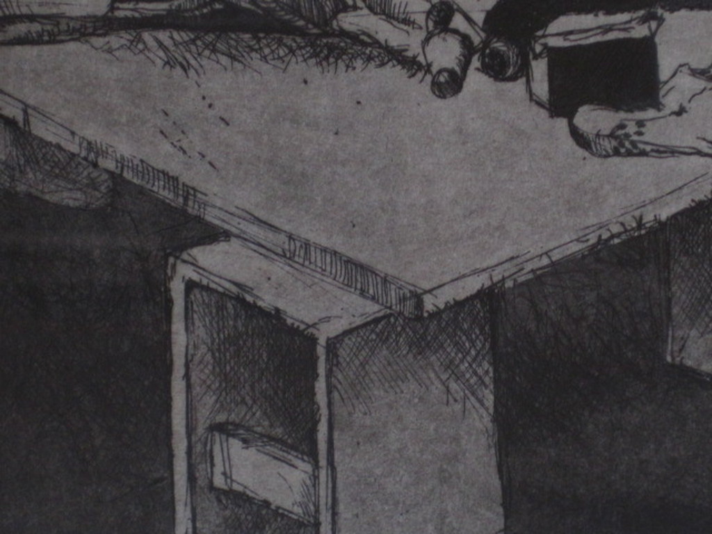 Gesigneerde kleine oplage (6 van 6) ets  "keukenstilleven" 1973 kopen? Bied vanaf 1!