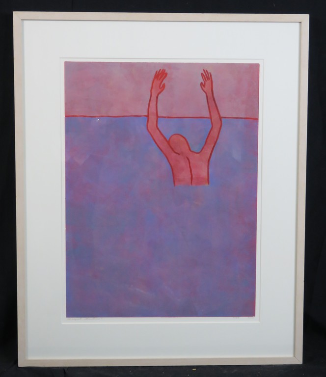 Raquel Maulwurf: Lino, Z.T. Zwemmen - Ingelijst verkocht voor € 35!