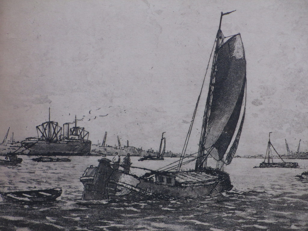 Gerard Schouten, De Maas bij Rotterdam, Ets kopen? Bied vanaf 1!