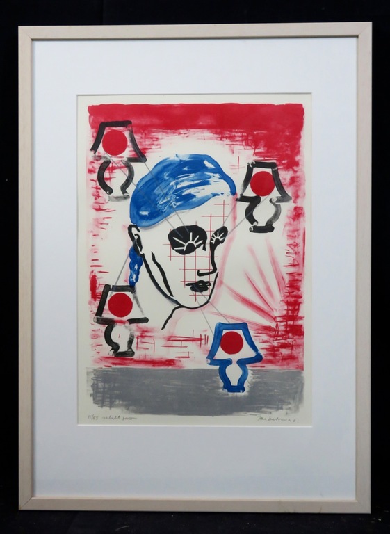 Jan de Bruin: Litho, Verlichte man - Ingelijst kopen? Bied vanaf 1!