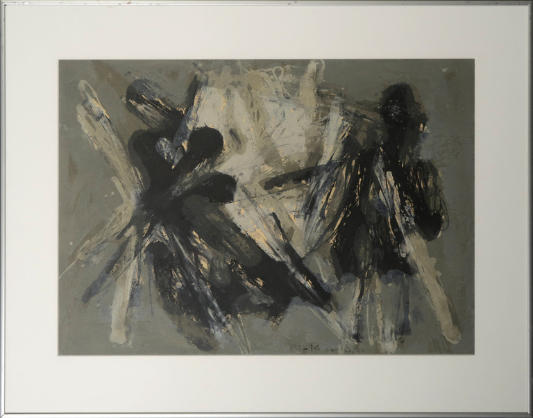 Piet Roovers: Gouache, Zonder titel - Ingelijst kopen? Bied vanaf 80!