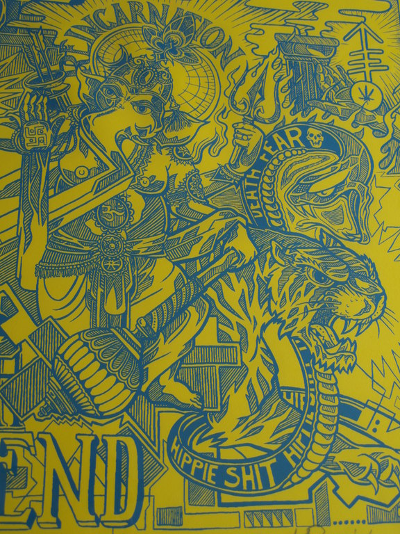 Henk Schiffmacher :  Zeefdruk – The End – Gesigneerd – 1992 kopen? Bied vanaf 50!