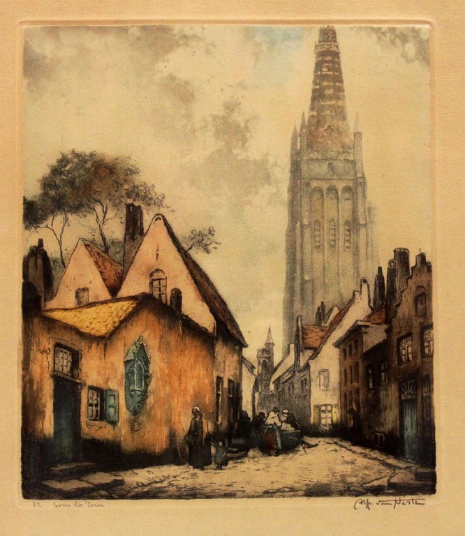 Alfred van Neste, Aquatint,  verkocht voor € 39!