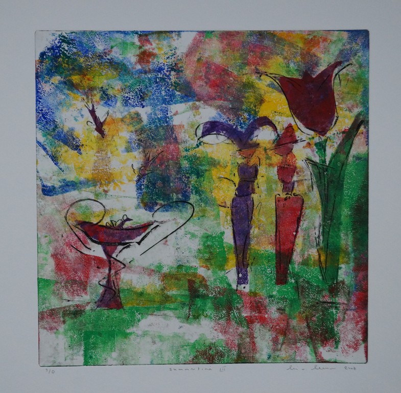 Lia van Leeuwen - gesigneerde ets - summertime III kopen? Bied vanaf 15!