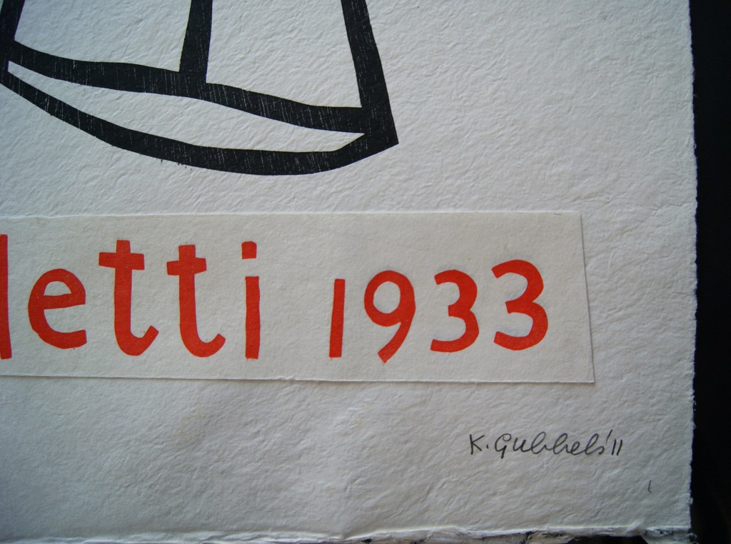 Klaas Gubbels grote houtdruk/collage uit 2011. kopen? Bied vanaf 425!