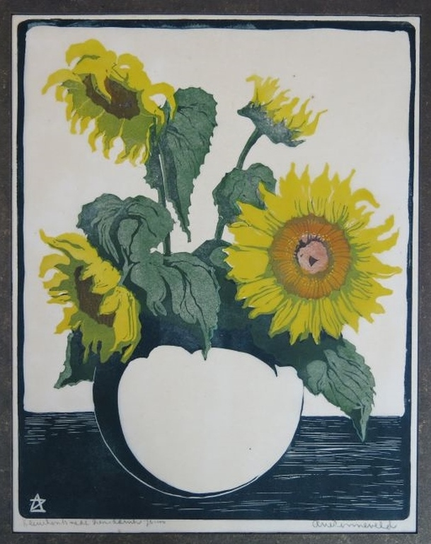 Lot met o.a. Paul van Dam: Houtsnede, Boerderij in de winter  kopen? Bied vanaf 20!