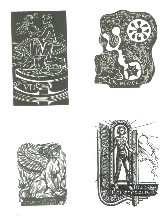 Janousek e.a: Vier houtsnedes, Romantische en erotische voorstellingen kopen? Bied vanaf 1!