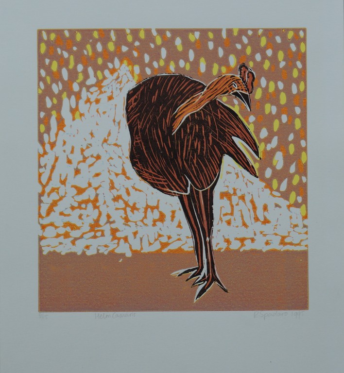 Rosetta Spadaro - gesigneerde ets - Helm Casuaris - 1995 kopen? Bied vanaf 10!