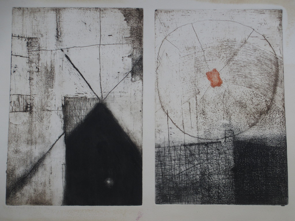 Guillaume le Roy, Abstracte woonvormen, Ets verkocht voor € 80!