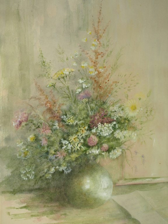 Jan Goselink (1928): Aquarel – ‘Afscheidsbrief’ – Gesigneerd en ingelijst – 1985 verkocht voor € 75!