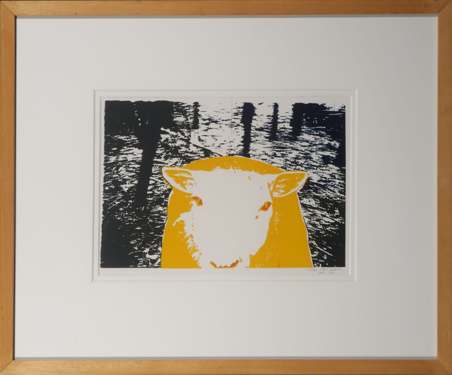 Rose-Marie Kaanen: Zeefdruk, Schaap - Ingelijst kopen? Bied vanaf 35!