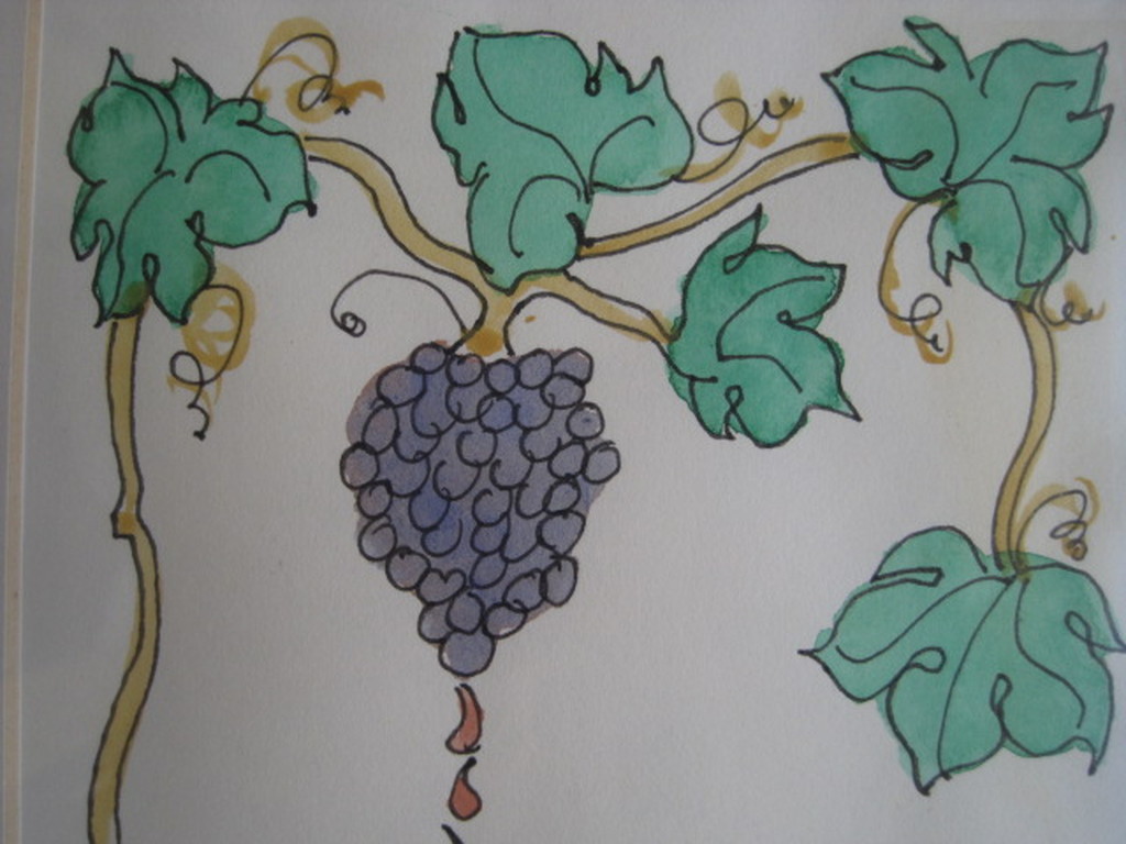 Karakteristieke Aquarel "wijnkenner" van Mark Brusse (1937-) gesigneerd  kopen? Bied vanaf 1!