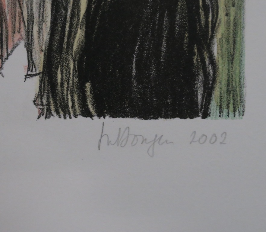 Iris van Dongen: Litho, Zelfportret met rook kopen? Bied vanaf 35!