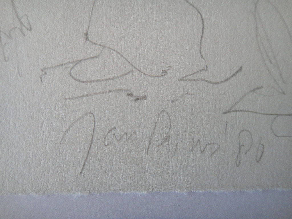 Jan Prins (1956) - tekening - luisterend gezelschap in het buitenland kopen? Bied vanaf 1!